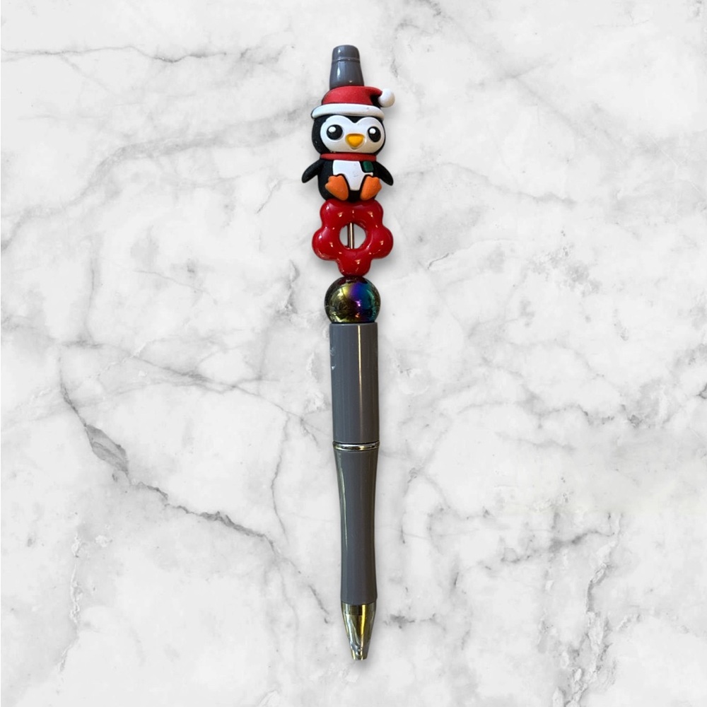 Festive Penguin Handcrafted Pen NEW